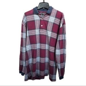 Trader Bay Vintage Plaid Long Sleeved Pull Over Top Size Small